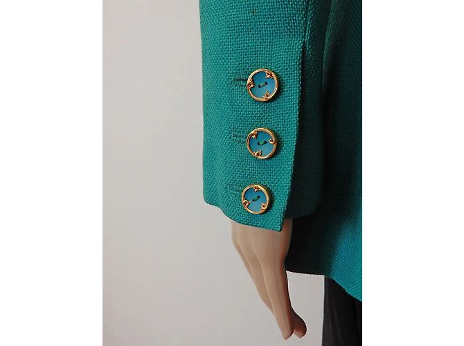 KARL LAGERFELD Vestes T.fr 36 Wool Vert - vue 6
