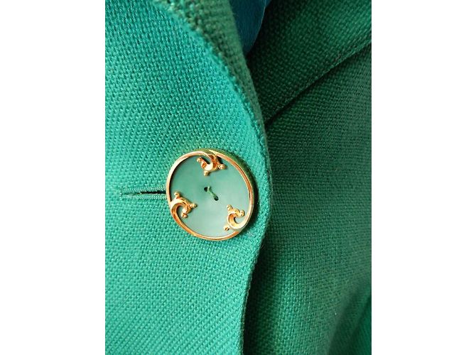KARL LAGERFELD Vestes T.fr 36 Wool Vert - vue 7