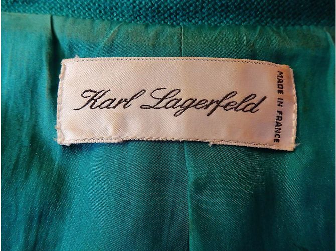 KARL LAGERFELD Vestes T.fr 36 Wool Vert - vue 8