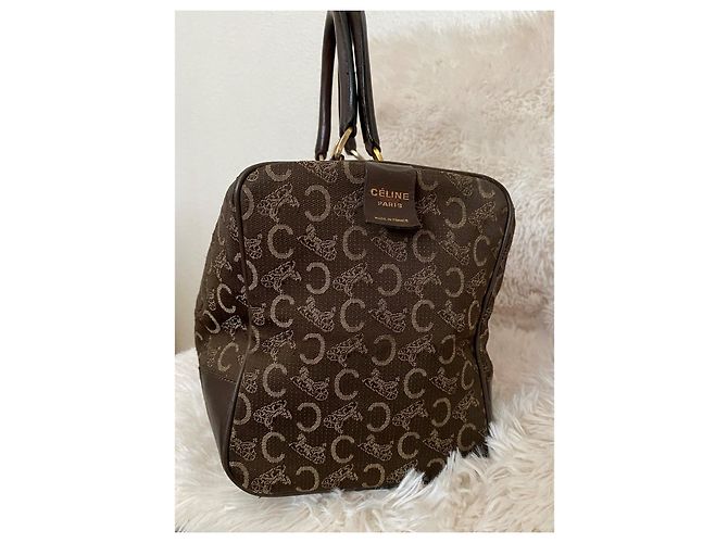 Borsa Boston Celine Daoust Monogramma Marrone Scuro - vista 4