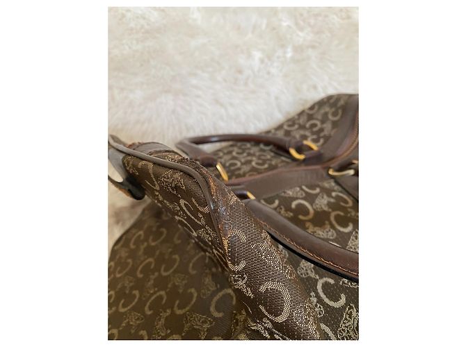 Borsa Boston Celine Daoust Monogramma Marrone Scuro - vista 7