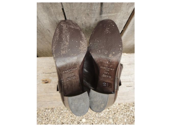 Botas Sartore de piel marrón oscuro 39,5 fr - vista 5