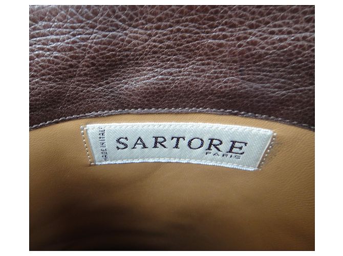 Botas Sartore de piel marrón oscuro 39,5 fr - vista 6