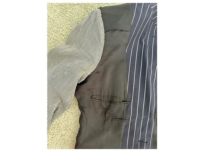 Autre Marque Celine 19Solapa de muesca con rayas SS 2chaqueta B. Azul marino - vista 18