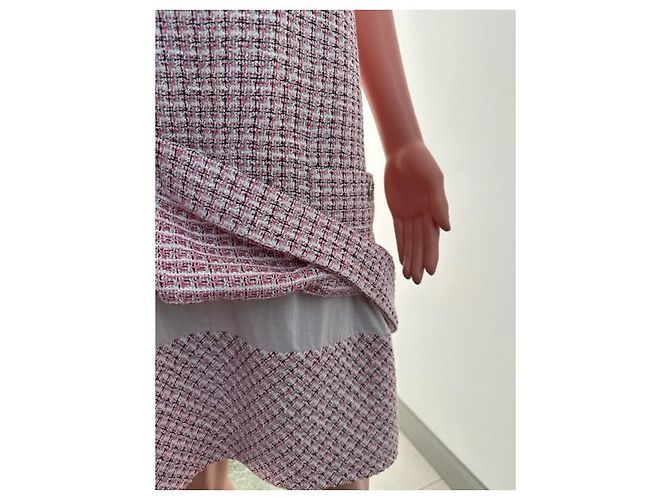 Chanel 14SS Fantasy Tweed-Kleid Pink - Ansicht 12