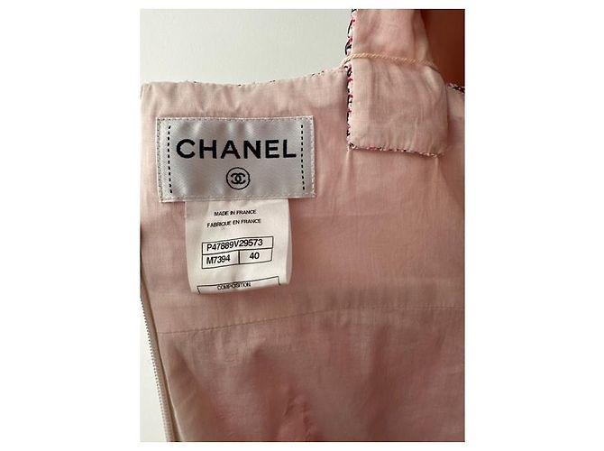 Chanel 14SS Fantasy Tweed-Kleid Pink - Ansicht 13