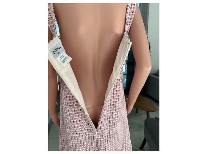 Chanel 14SS Fantasy Tweed-Kleid Pink - Ansicht 14