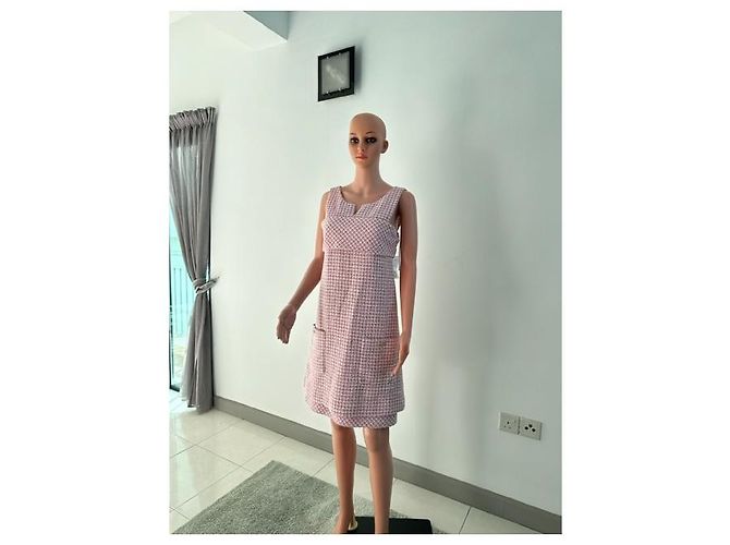 Chanel 14SS Fantasy Tweed-Kleid Pink - Ansicht 2