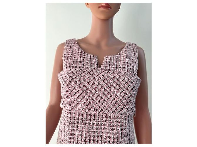 Chanel 14SS Fantasy Tweed-Kleid Pink - Ansicht 3