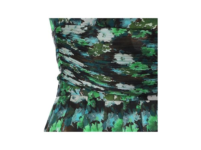 Blumarine Midi-Grünes Blumenkleid - Ansicht 4