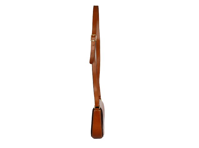 Tanino Crisci Leder-Umhängetasche Beige - Ansicht 3
