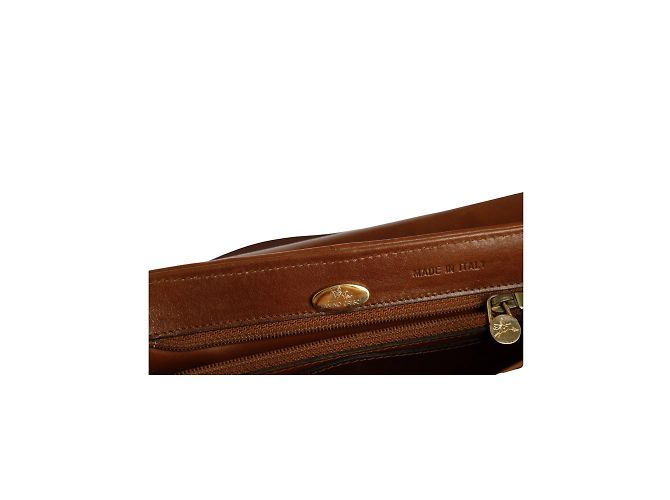 Tanino Crisci Leder-Umhängetasche Beige - Ansicht 7