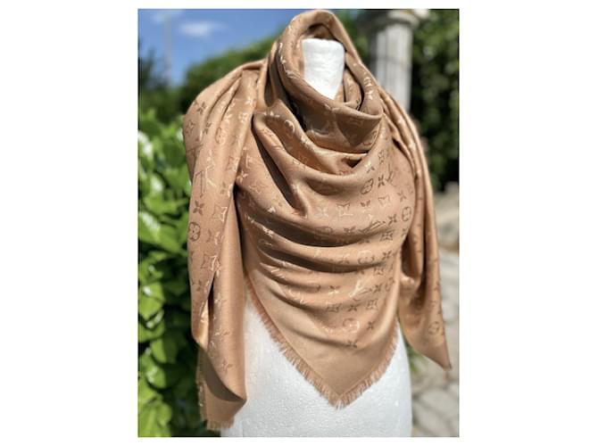 Louis Vuitton Monogramm Schal Caramel Seide Karamell - Ansicht 3