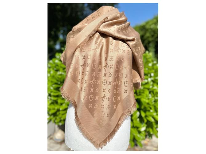 Louis Vuitton Monogramm Schal Caramel Seide Karamell - Ansicht 5