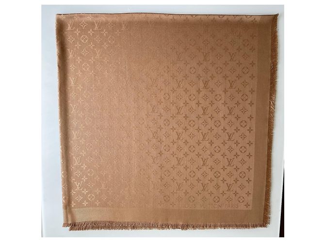 Louis Vuitton Monogramm Schal Caramel Seide Karamell - Ansicht 6