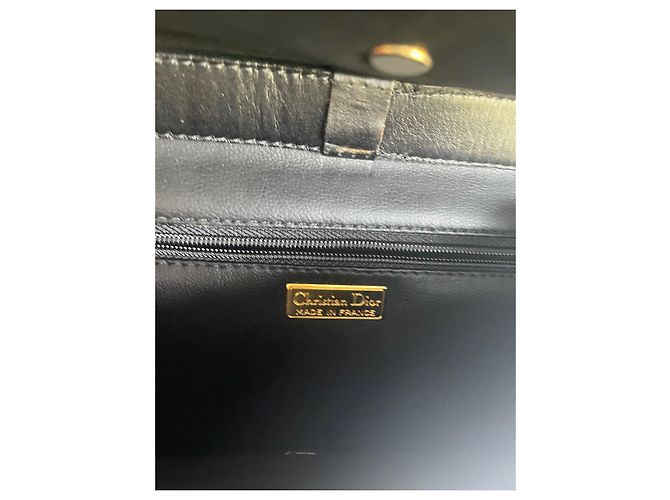 Pochette Christian Dior Blois in pelle martellata nera Nero - vista 3