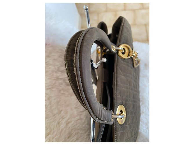 Borsa Christian Dior Lady Dior Cannage Khaki Cachi - vista 6