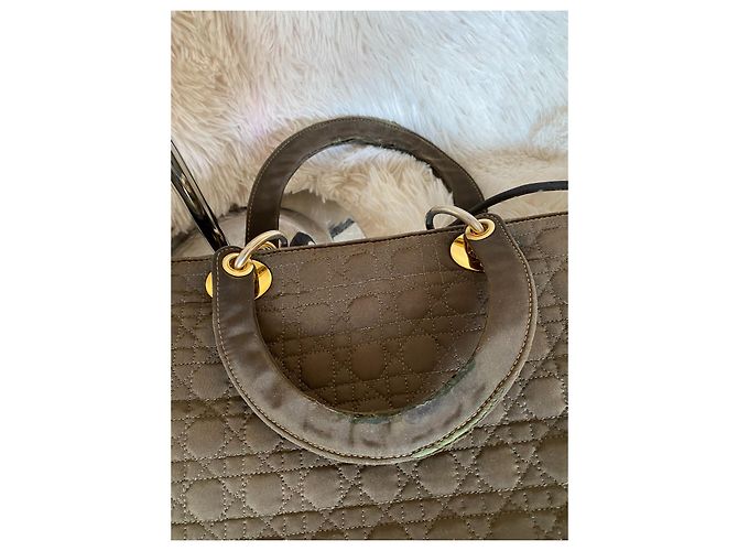 Borsa Christian Dior Lady Dior Cannage Khaki Cachi - vista 7