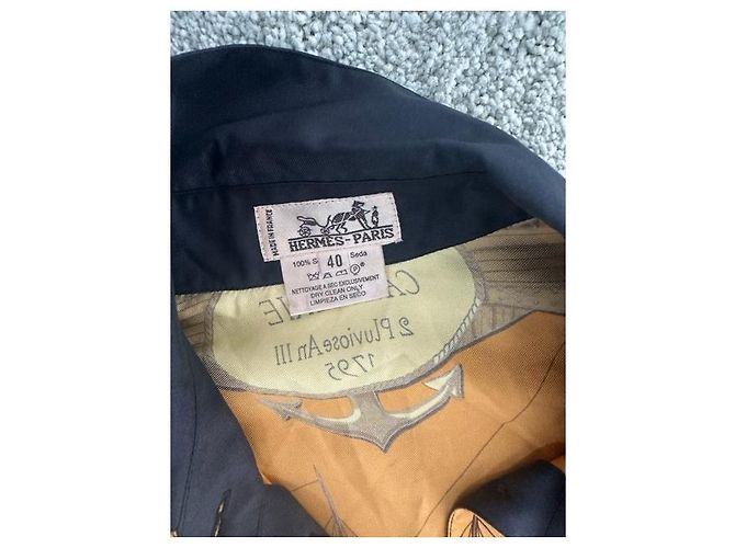 Hermès Hermes MARINE ET CAVALERIE Camicia Mare e Cavalleria Nero Bianco Giallo - vista 11