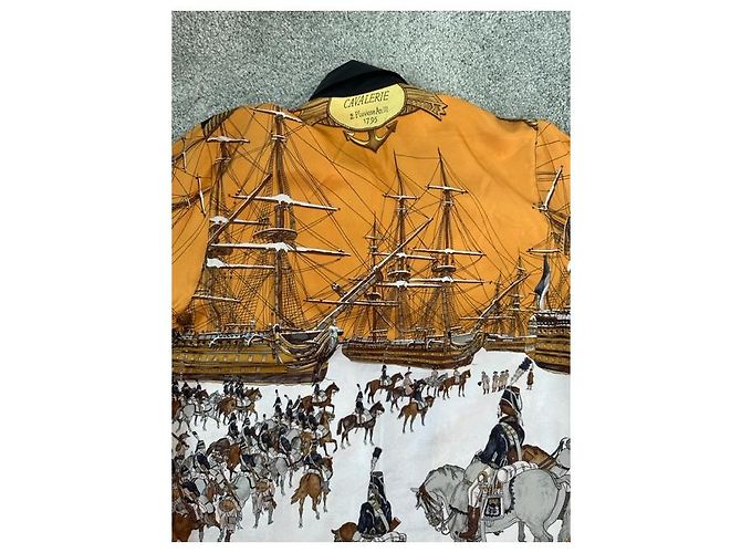 Hermès Hermes MARINE ET CAVALERIE Camicia Mare e Cavalleria Nero Bianco Giallo - vista 16