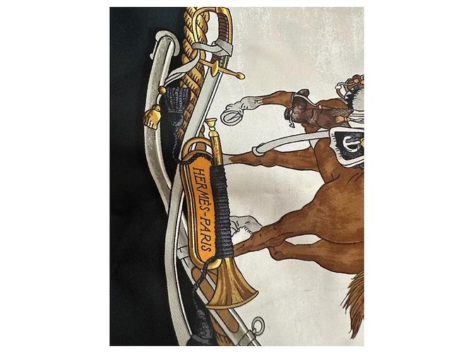 Hermès Hermes MARINE ET CAVALERIE Camicia Mare e Cavalleria Nero Bianco Giallo - vista 18