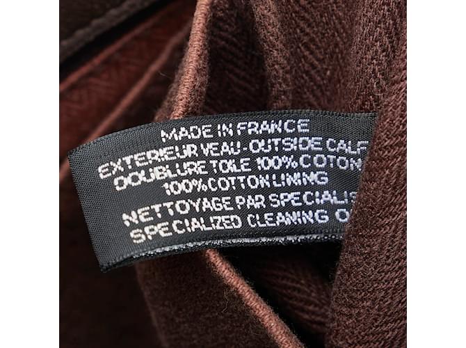 Hermès Pelle Caravan Orizzontale PM Marrone - vista 13