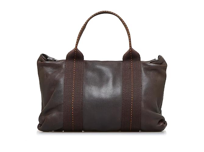 Hermès Pelle Caravan Orizzontale PM Marrone - vista 4