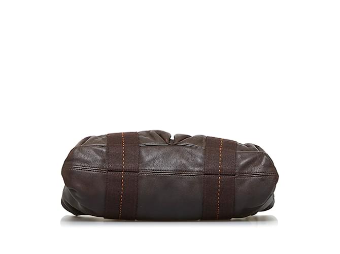 Hermès Pelle Caravan Orizzontale PM Marrone - vista 5