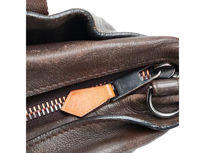 Hermès Pelle Caravan Orizzontale PM Marrone - vista 7