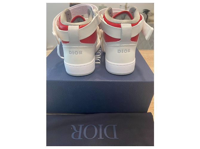 Sneakers Christian Dior B27 in pelle bianca Bianco - vista 4