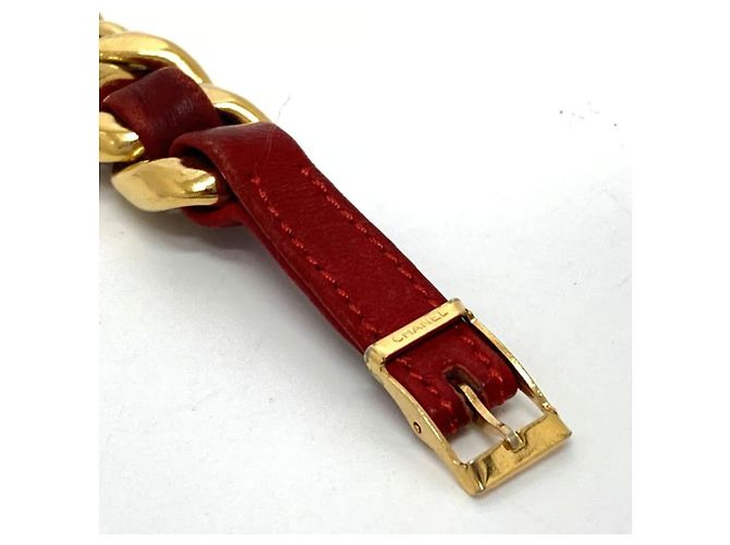 Bracciale a catena Chanel CC Coco Mark Rosso - vista 10