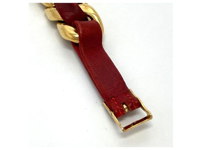 Bracciale a catena Chanel CC Coco Mark Rosso - vista 2