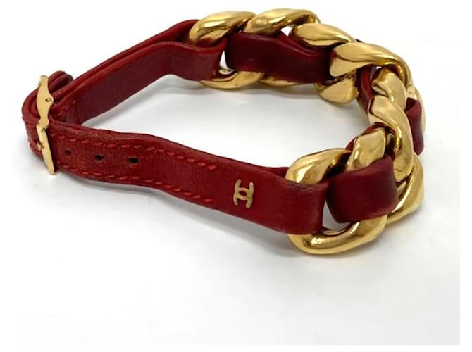 Bracciale a catena Chanel CC Coco Mark Rosso - vista 5