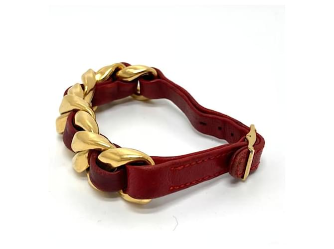 Bracciale a catena Chanel CC Coco Mark Rosso - vista 6