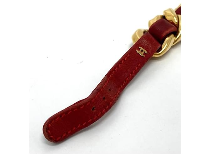 Bracciale a catena Chanel CC Coco Mark Rosso - vista 9