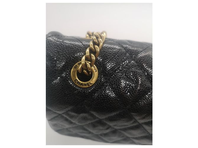 Timeless Chanel Sac Rabat in pelle d'agnello nera Nero - vista 5