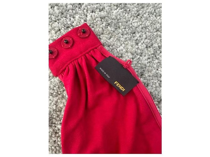 Fendi ärmelloses Kleid Rayon Rot - Ansicht 10