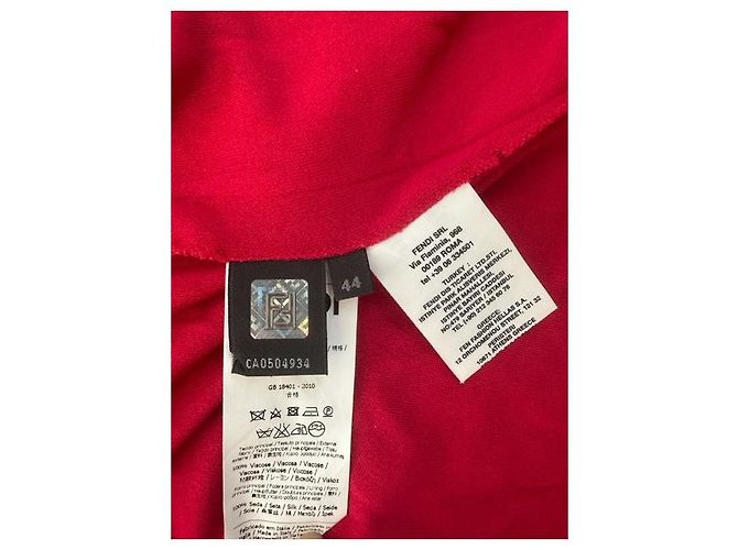 Fendi ärmelloses Kleid Rayon Rot - Ansicht 13