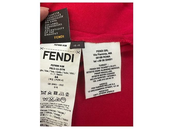 Fendi ärmelloses Kleid Rayon Rot - Ansicht 14
