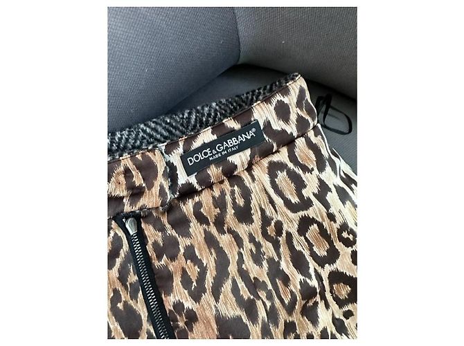 DOLCE & GABBANA ◆ Leoparden-Rockfutter Grau - Ansicht 6
