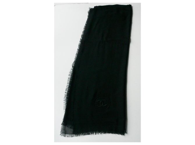 CHANEL Etole noire ultra douce cachemire Natale 2009 Neuve Nero - vista 5