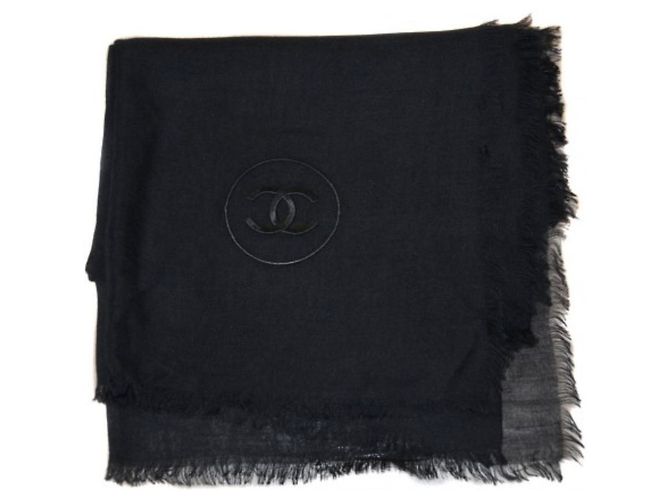 CHANEL Etole noire ultra douce cachemire Natale 2009 Neuve Nero - vista 7