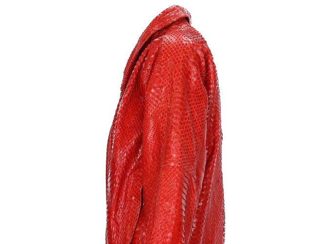 Exotische Lederjacke von Gianfranco Ferré Rot - Ansicht 4