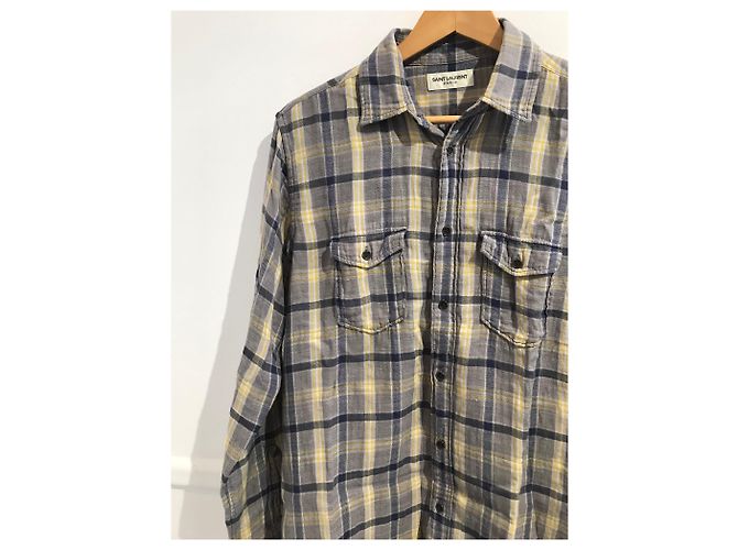 SAINT LAURENT Tops T.Internacional M Algodón Gris - vista 2