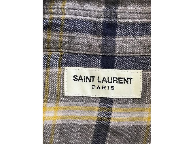 SAINT LAURENT Tops T.Internacional M Algodón Gris - vista 5