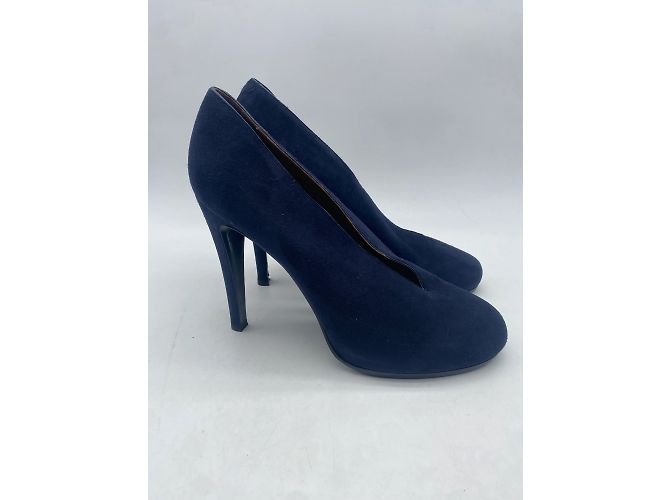 Hermès Absätze T.EU 41 Wildleder Blau - Ansicht 4