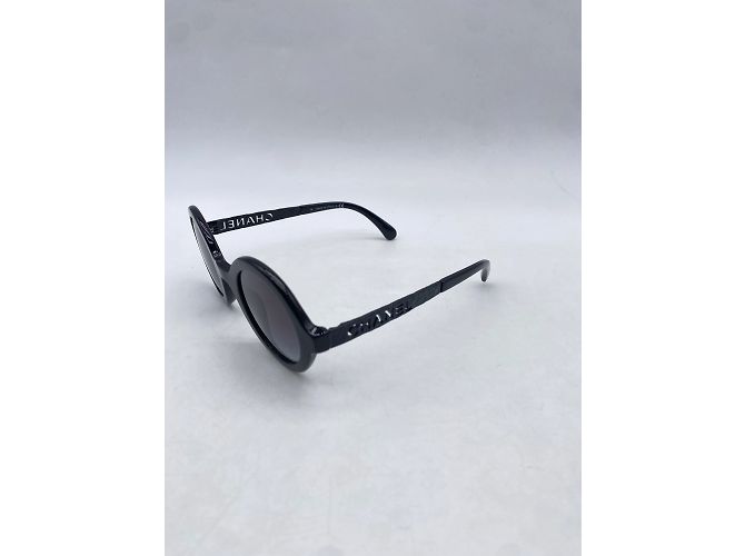 CHANEL Occhiali da sole T.  plastica Nero - vista 3