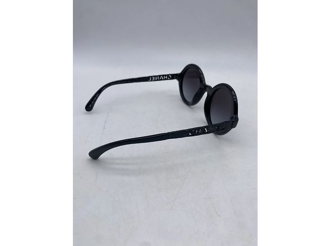 CHANEL Occhiali da sole T.  plastica Nero - vista 4