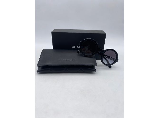 CHANEL Occhiali da sole T.  plastica Nero - vista 7