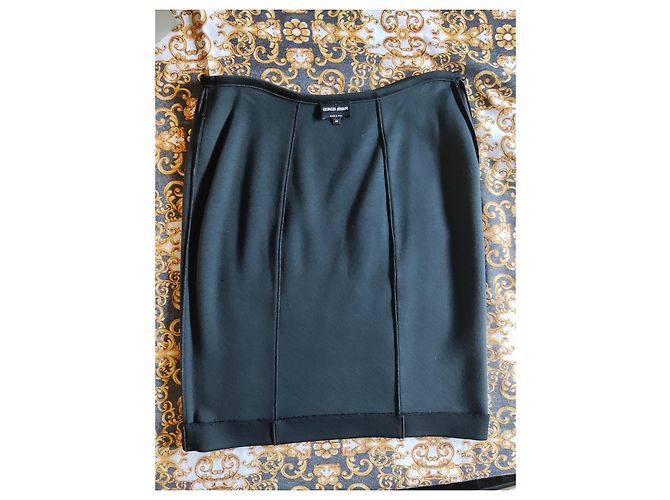 Falda negra Giorgio Armani de poliéster Negro - vista 3